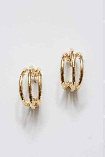 Triple Mini Hoop Earrings GOLD