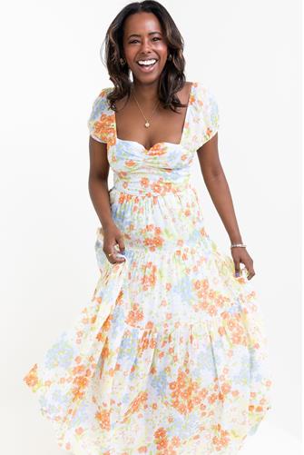 Sunrise Floral Maxi Dress WHITE MULTI -