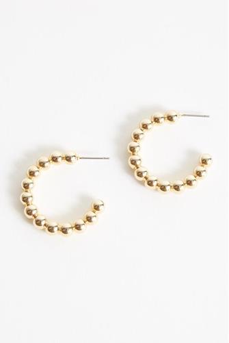 Medium Ball Hoop Earrings GOLD