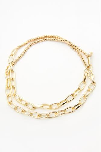 Mixed Chain Wrap Bracelet GOLD