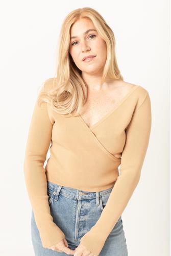 Long Sleeve Surplus Top CAMEL