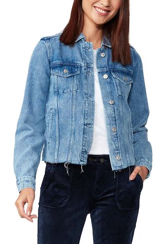 Rowan Denim Jacket Raw Hem PEARL BLUE