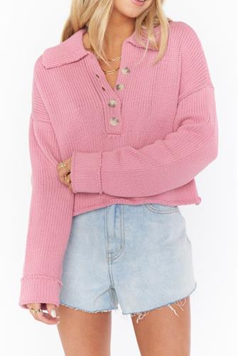 Crawford Collared Sweater PINK