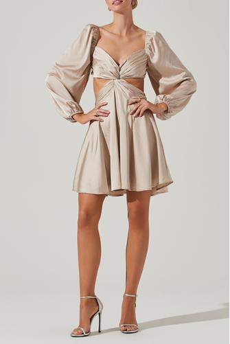 Anamaria Cutout Dress CHAMPAGNE