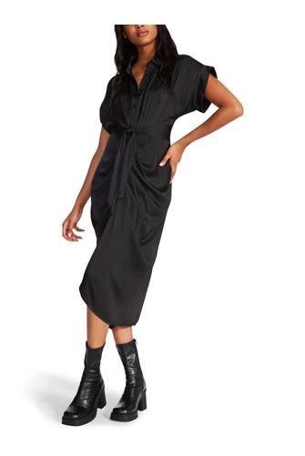 Tori Tie Midi Dress BLACK