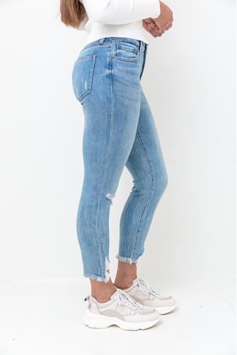 Audrey Crop Mid Rise Skinny Crop SIERRA DISTRESSED