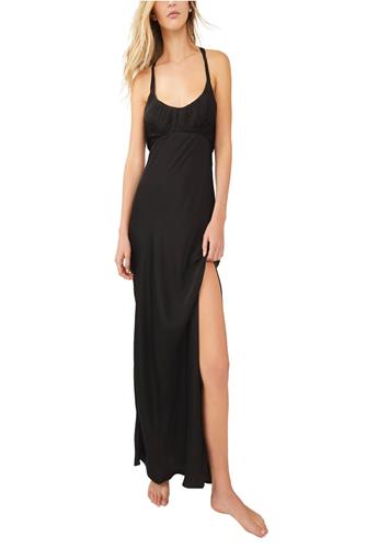 Night Owl Slip Maxi Dress BLACK
