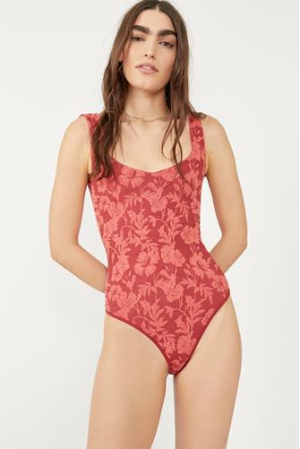 Printed Clean Lines Bodysuit SHIRAZ COMBO