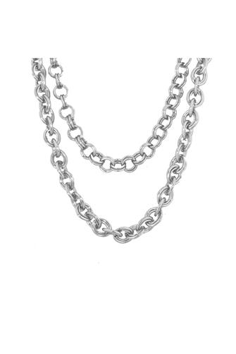 Double Chunky Necklace SILVER