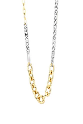 Chunky Mixed Metal/Mixed Link Necklace SILVER/GOLD