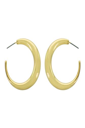 Gold Graduated Hoop Earrings GOLD