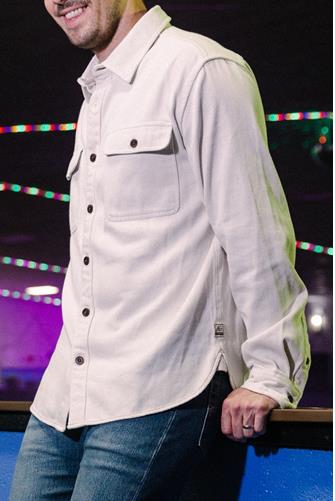 Dylan Washed Twill Overshirt JET STREAM