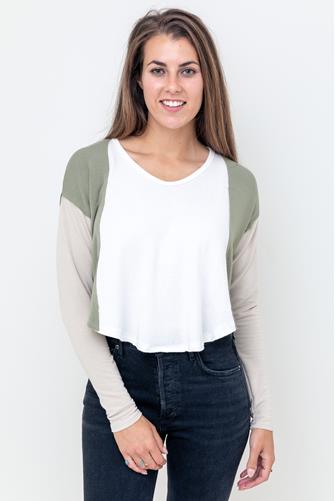 Marled Colorblock Long Sleeve SAGE MULTI