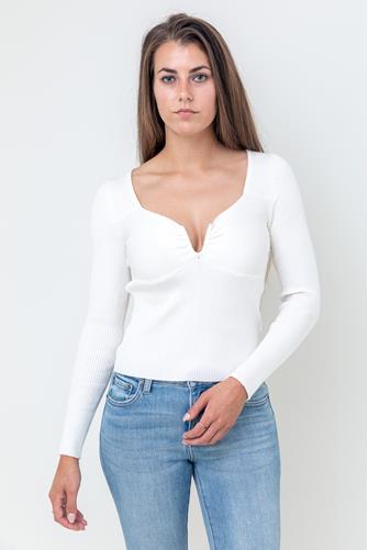 Frankie Knit Sweater WHITE