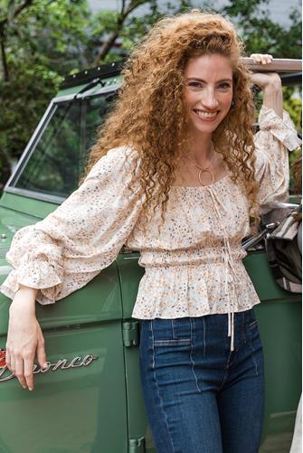 Rosemary Smocked Top CREAM