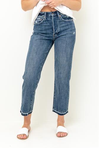 Charlie High Rise Straight Leg Jean Pant in Eternal MEDIUM DENIM