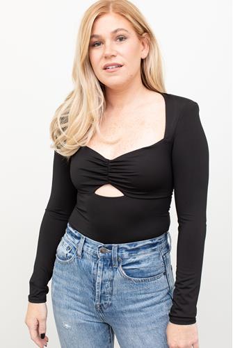 Ventura Sweetheart Cutout Bodysuit PINK