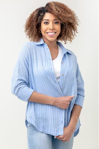 Good To Go Striped Shirting BLUE