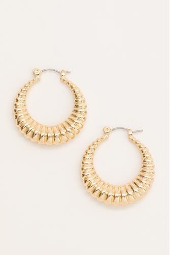 Textured Hoop Earrings GOLD