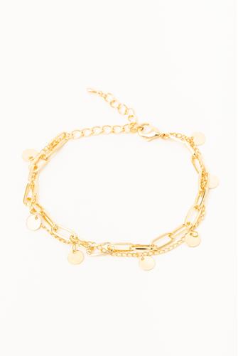 Two Row Chain Link Bracelet GOLD