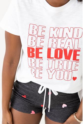 Kiss Me Goodnight Short Sleeve Tee IVORY