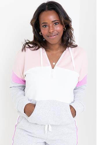 Perfect Match Colorblock Hoodie GREY