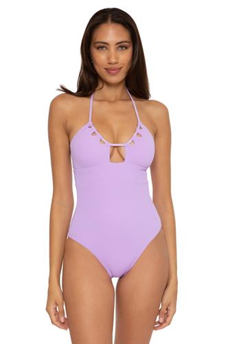Pucker Up Cutout One Piece Swimsuit IRIS