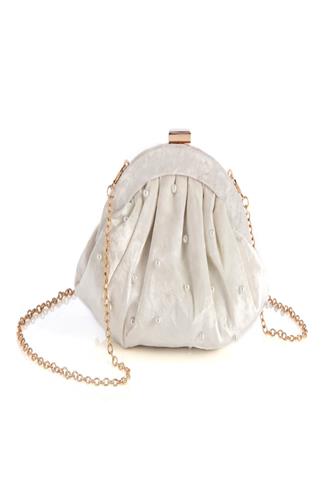 Katie Frame Clutch Bag IVORY