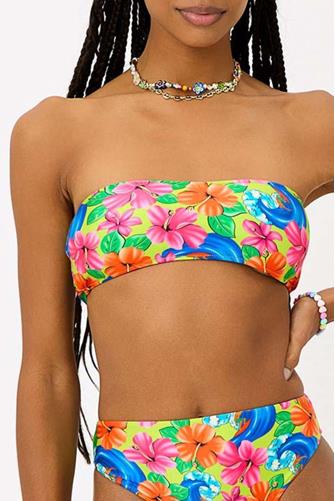 Jean Neon Surfer Bandeau Bikini Top NEON SURFER