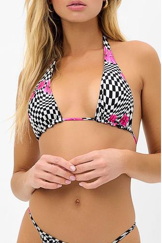 Harlow Shine Halter Bikini Top BLACK MORRISON