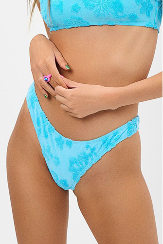 Boots Terry Jacquard Bikini Bottom BLUE ISLE