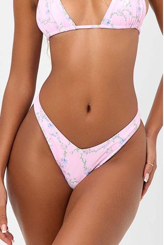 Enzo Floral Cheeky Bikini Bottom FAIRYTALE