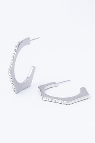 Octagonal Earrings SILVER