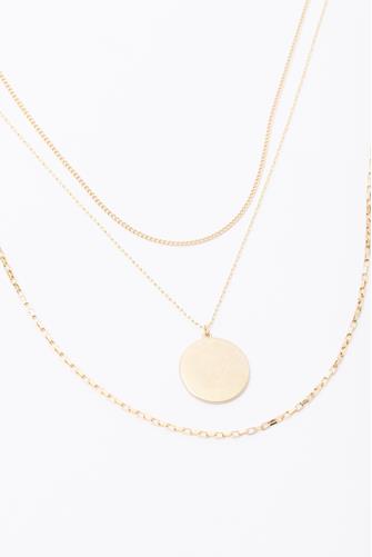 Medallion Multi Chain Necklace GOLD