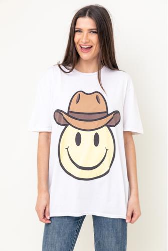 Howdy Oversized Tee Shirt WHITE