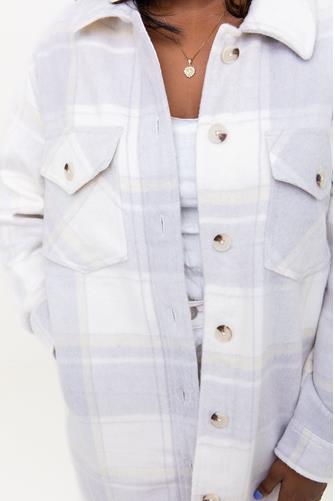 Woven Plaid Shacket MULTI