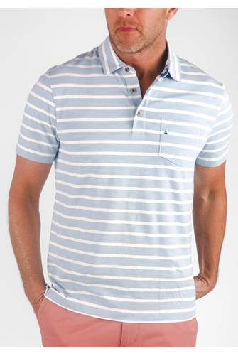 Performance Jersey Sailor Stripe Polo BLUE