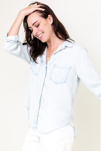 Riley Carmenita Top LIGHT DENIM