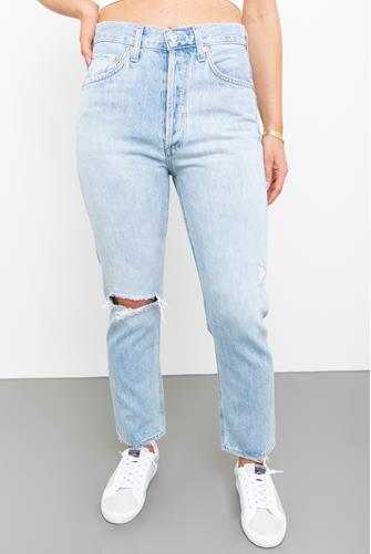 Riley Hi Rise Straight Leg Crop Jean in Shatter SHATTER