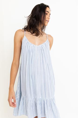 BEACH VIBES TANK DRESS BLUE MULTI -