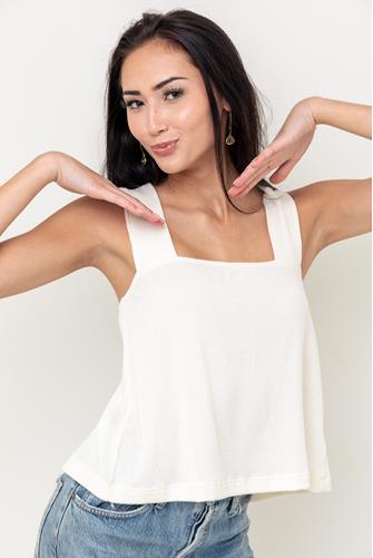 Crossroads Textured Tank IVORY