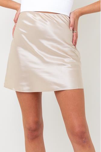 Satin Mini Skirt CHAMPAGNE