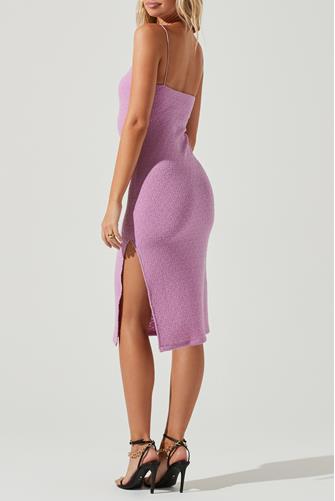 Dixon Square Neck Midi Dress BLACK