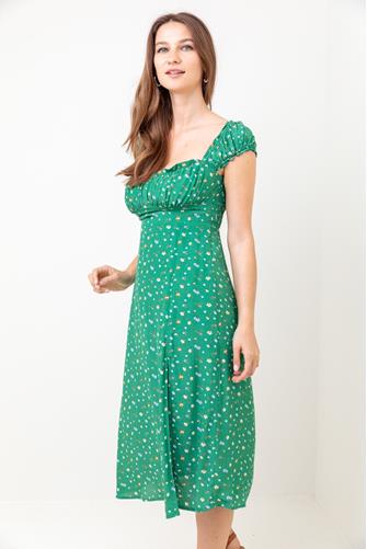 Keepsake Floral Midi Dress GREEN FLORAL