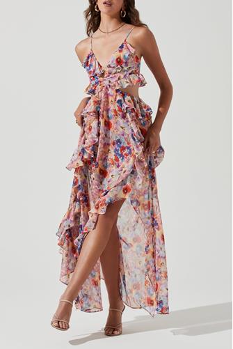 Purple Multi Floral Palace Maxi Dress PURPLE MULTI FLORAL
