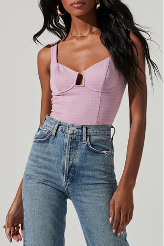 Cupped Bodysuit PINK PURPLE