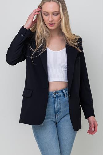 Suit Up Blazer Top BLACK