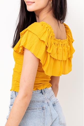 Did I Flutter Top SUNFLOWER