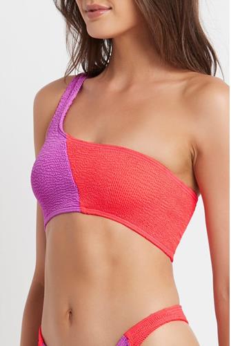 Samira Colorblock One Shoulder Bikini Top ULTRAVIOLET/MULTI