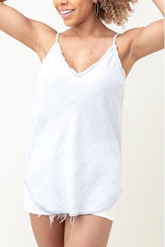 Frayed Cami Tank Top DESERT SKY WASH